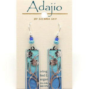 Adajio by Sienna Sky earrings - blue + aqua floral
